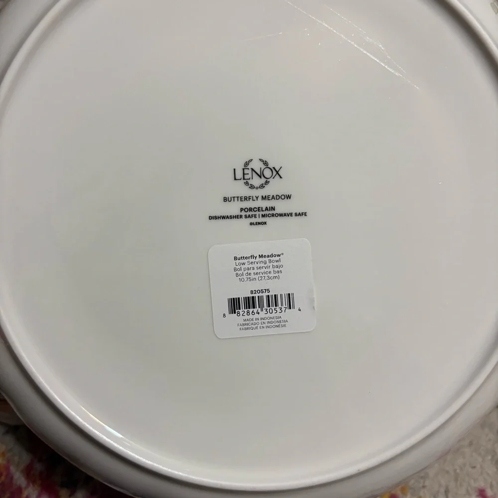 Lenox Butterfly Meadow Floral Serving Bowl - White and Multicolor - Picture 7 of 15